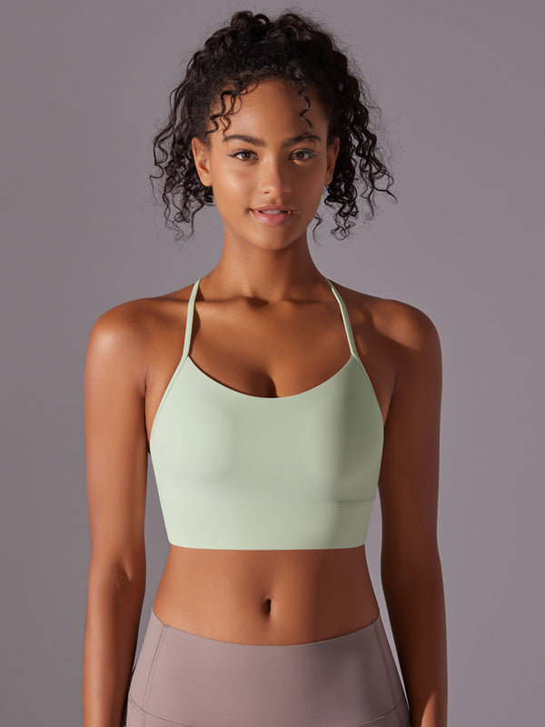 Flexvibe buttery soft sports bra in Core Color, seamless main product image for yoga, gym, commute, and daily activewear