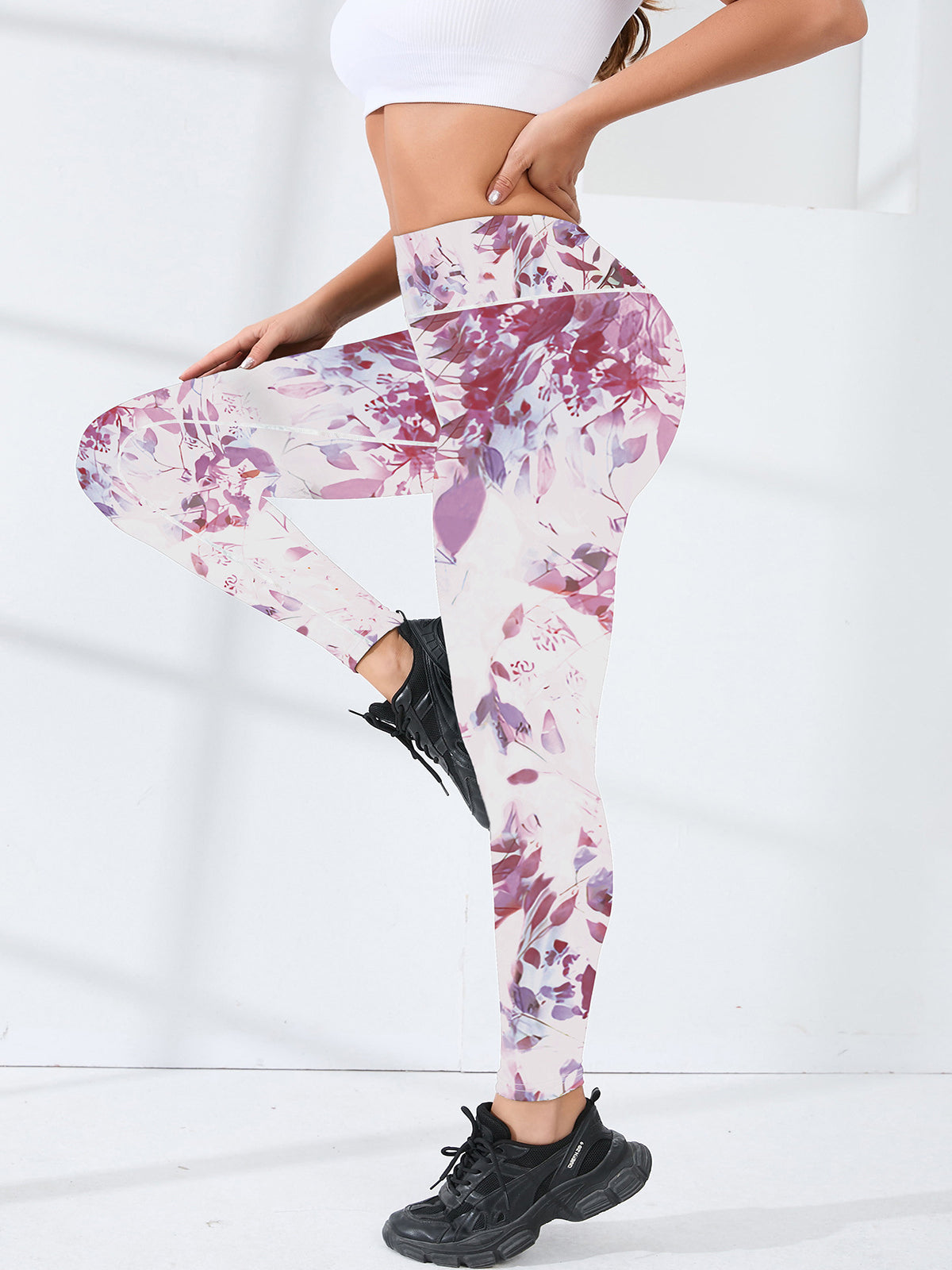 Flexvibe Women Printed Yoga Pants Slim Fit Soft Stretch Active Casual Outdoor Base Layer Leggings