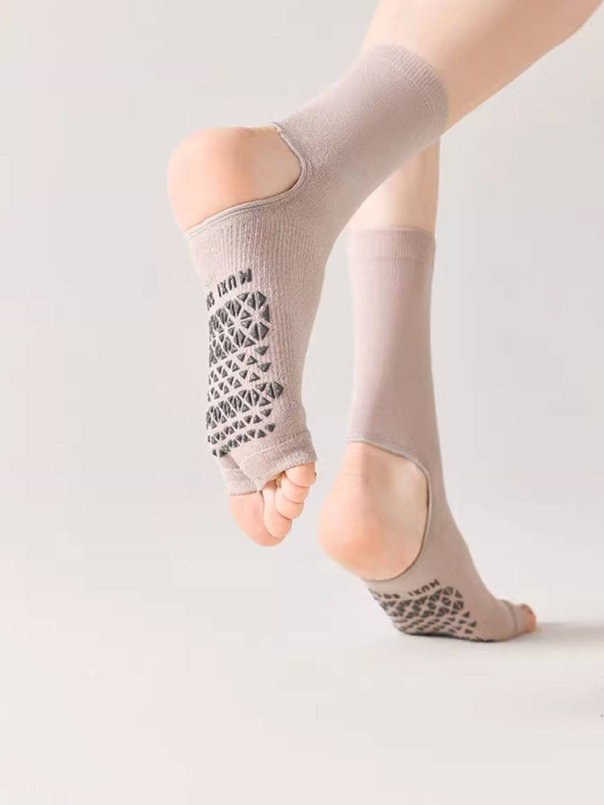 Open-Toe Pilates Grip Socks for Women - Flexvibe product image 5