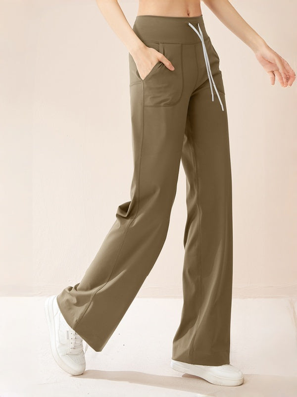 Flexvibe high waisted wide leg yoga pants in Core Color, wide leg main product image