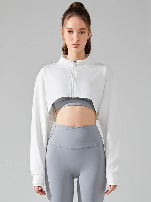 Flexvibe soft stretch workout jacket in Core Color, gym-to-street main product image