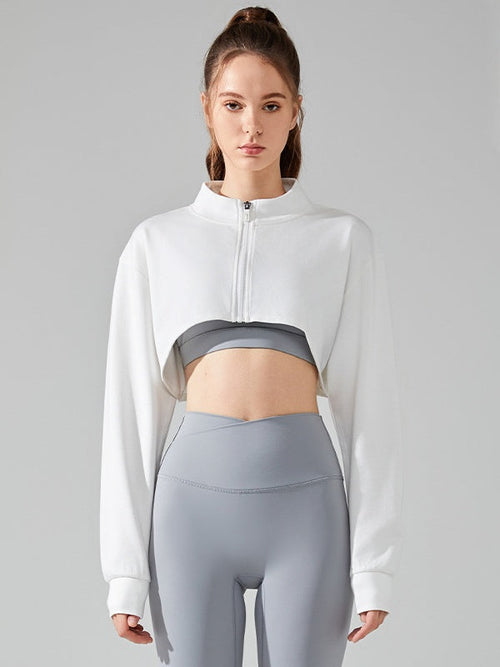 Flexvibe soft stretch workout jacket in Core Color, gym-to-street main product image
