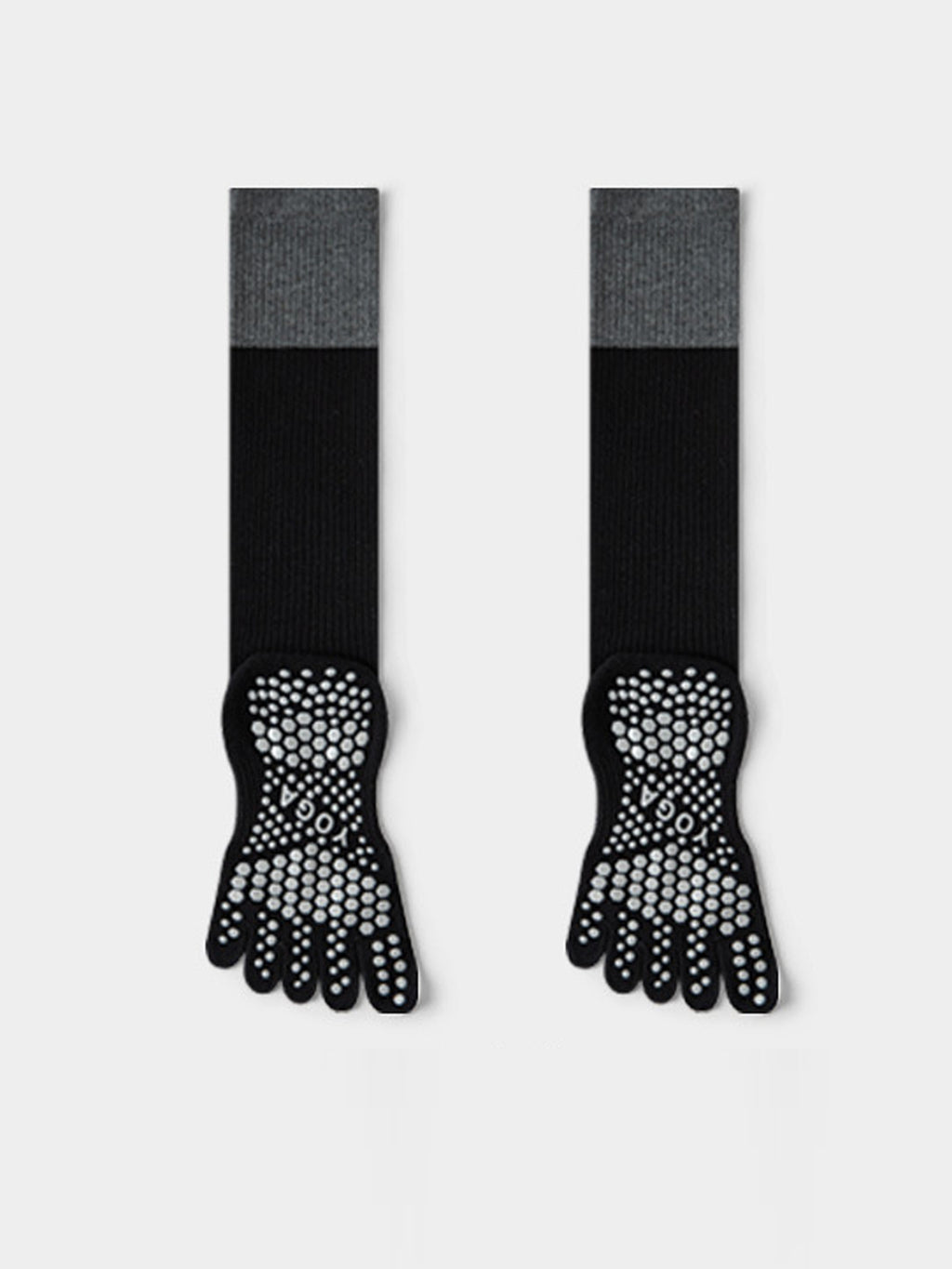 Thin Calf-High Five-Toe Pilates Grip Socks - Flexvibe product image 2