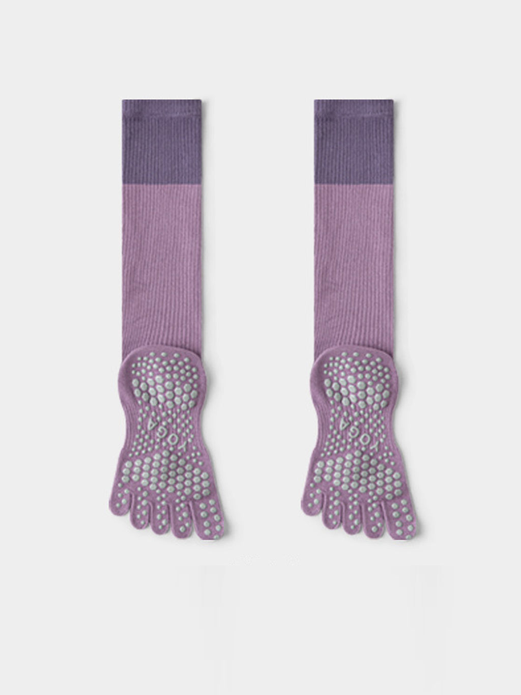 Thin Calf-High Five-Toe Pilates Grip Socks - Flexvibe product image 8