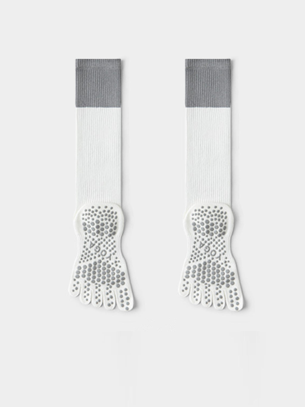 Thin Calf-High Five-Toe Pilates Grip Socks - Flexvibe product image 10