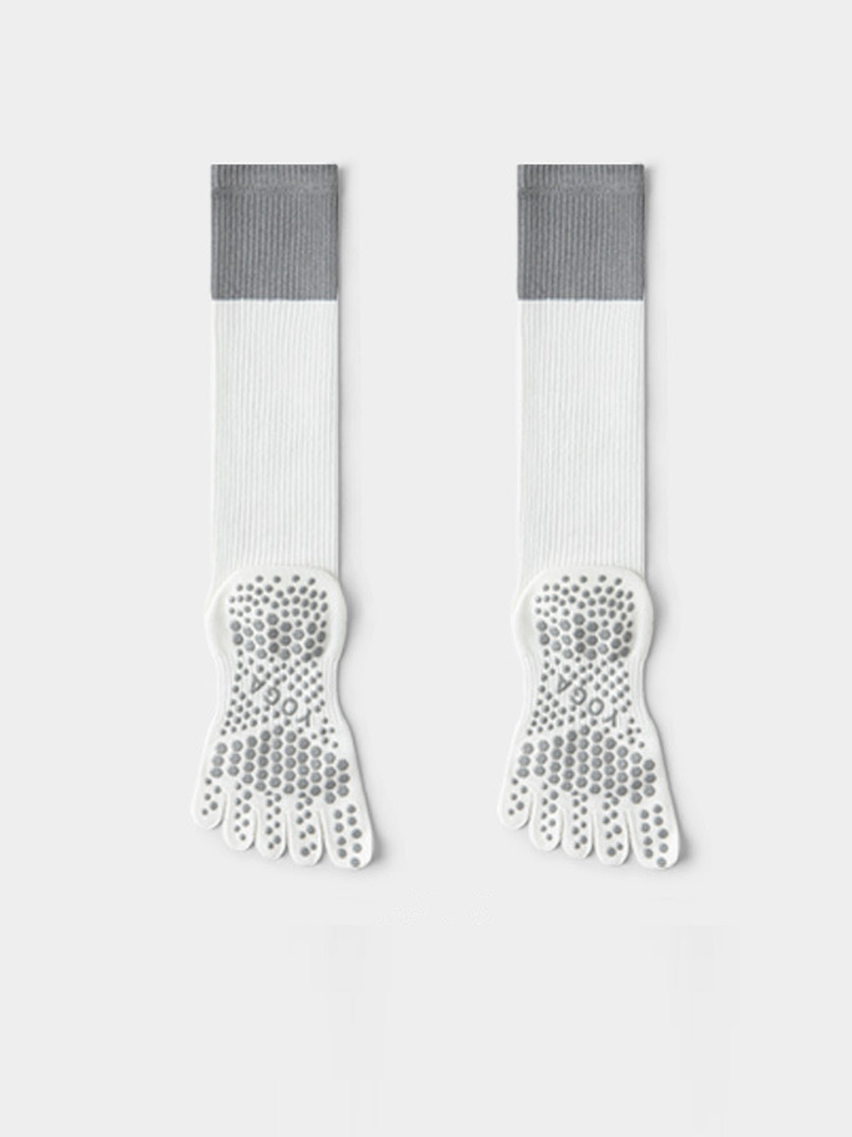 Thin Calf-High Five-Toe Pilates Grip Socks - Flexvibe product image 10