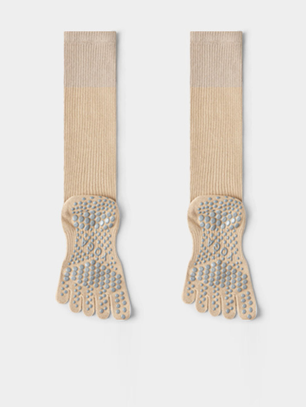 Thin Calf-High Five-Toe Pilates Grip Socks - Flexvibe product image 11