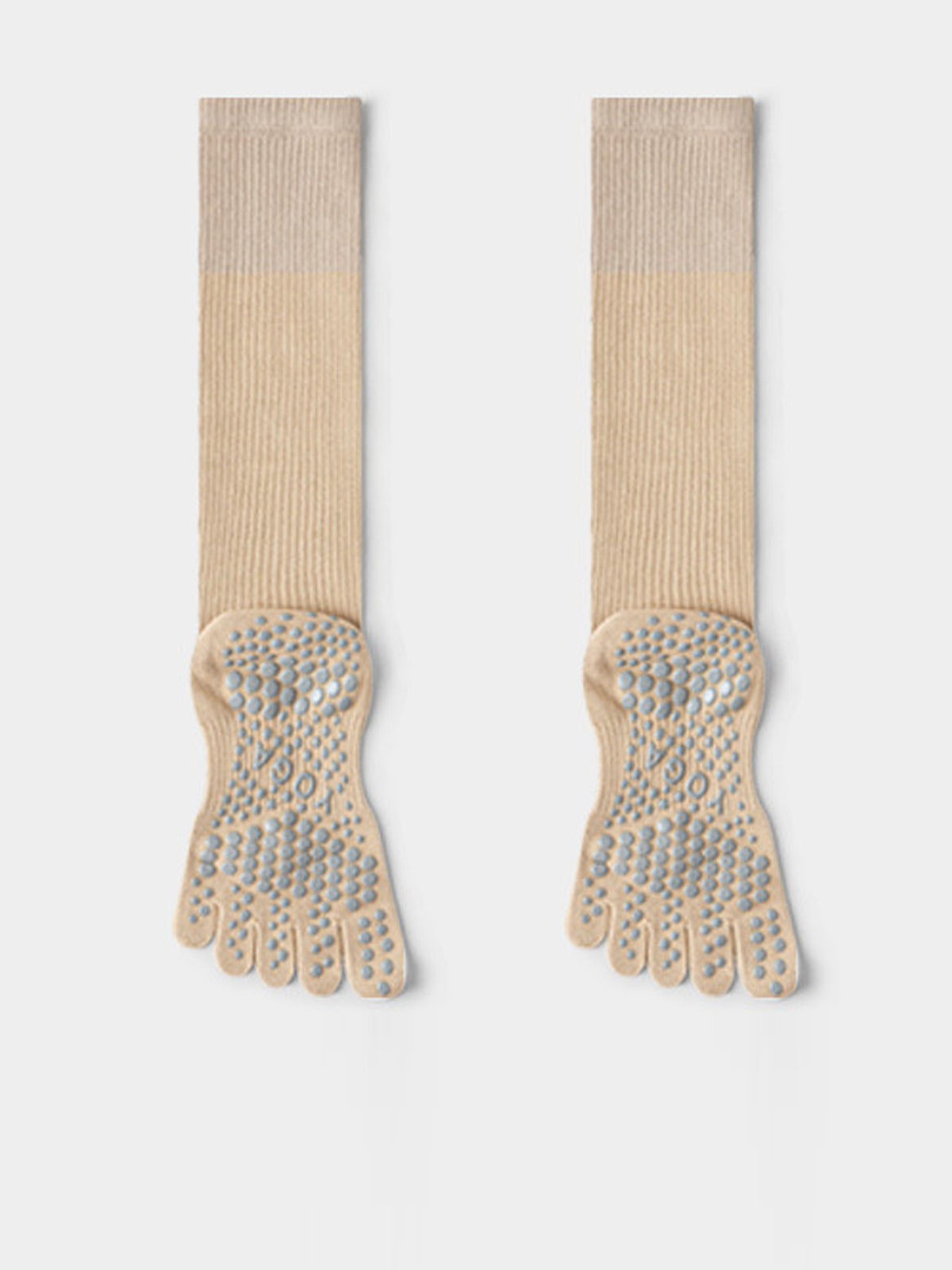 Thin Calf-High Five-Toe Pilates Grip Socks - Flexvibe product image 11