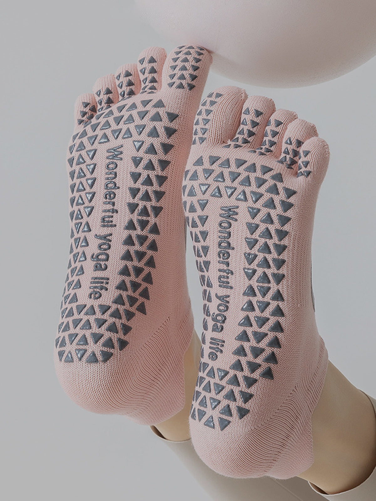 Thin Cotton Five-Toe Pilates Grip Socks - Flexvibe product image 7