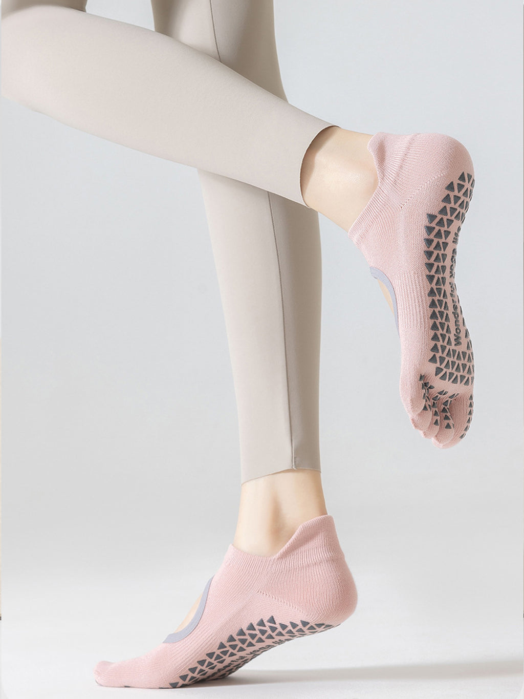 Thin Cotton Five-Toe Pilates Grip Socks - Flexvibe product image 9