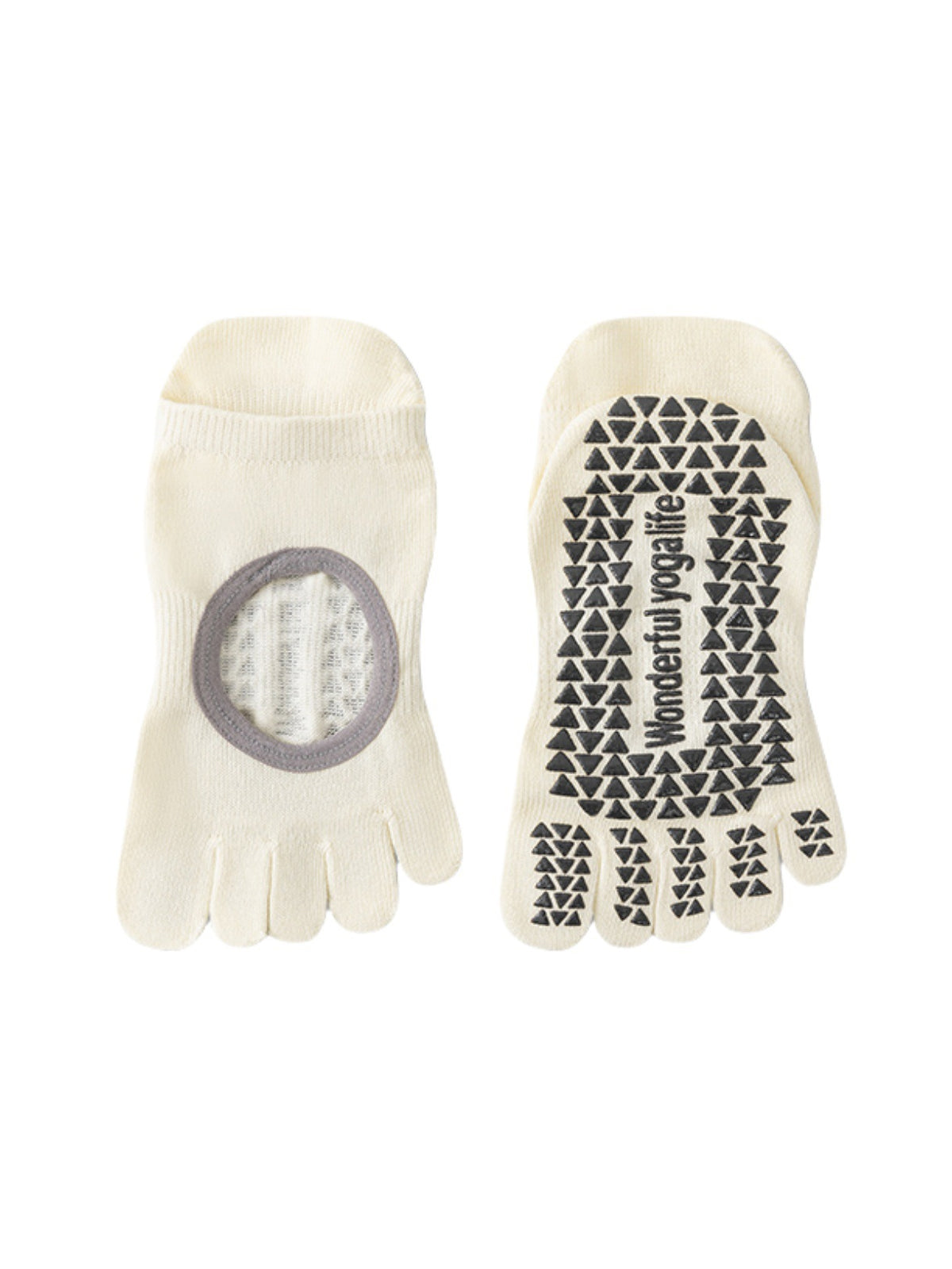 Thin Cotton Five-Toe Pilates Grip Socks - Flexvibe product image 4