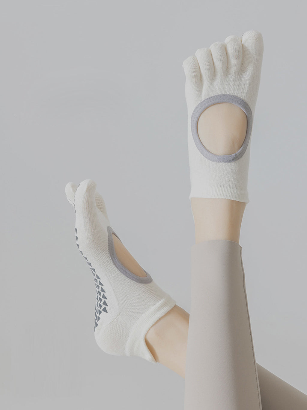 Thin Cotton Five-Toe Pilates Grip Socks - Flexvibe product image 11