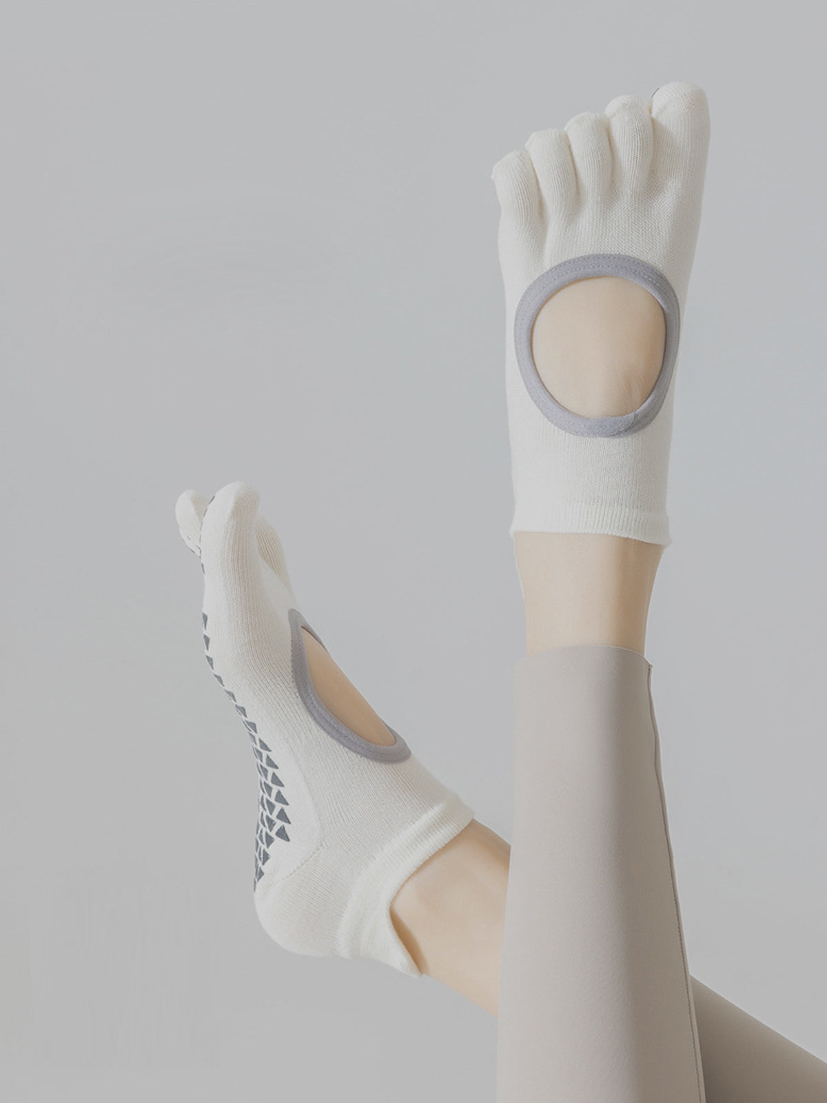 Thin Cotton Five-Toe Pilates Grip Socks - Flexvibe product image 11