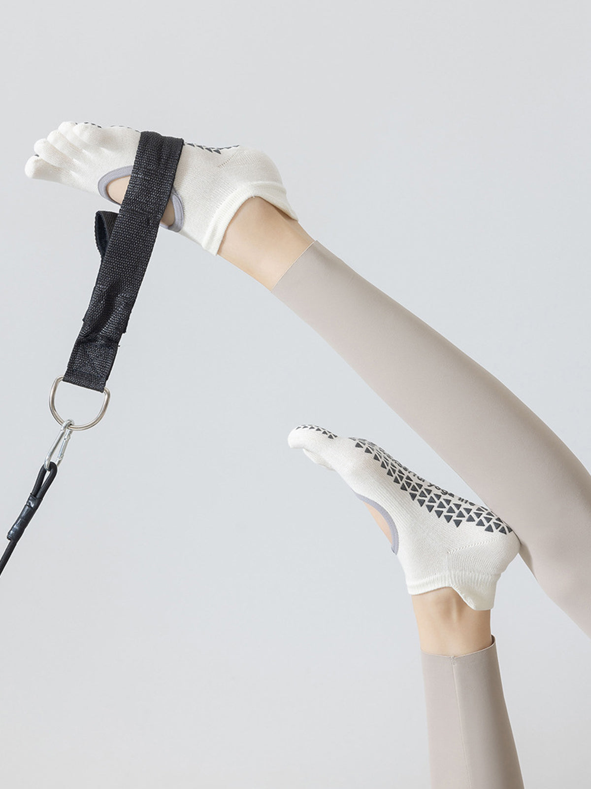 Thin Cotton Five-Toe Pilates Grip Socks - Flexvibe product image 1