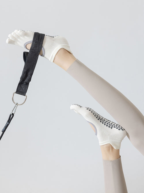 Thin Cotton Five-Toe Pilates Grip Socks - Flexvibe product image 1