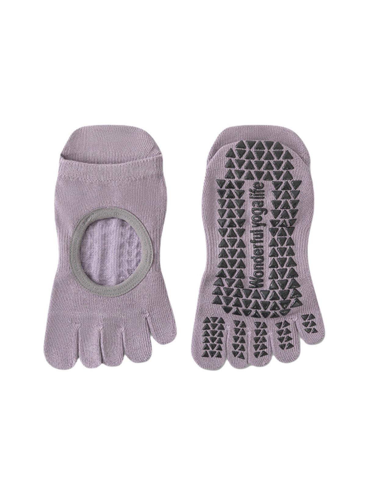 Thin Cotton Five-Toe Pilates Grip Socks - Flexvibe product image 14