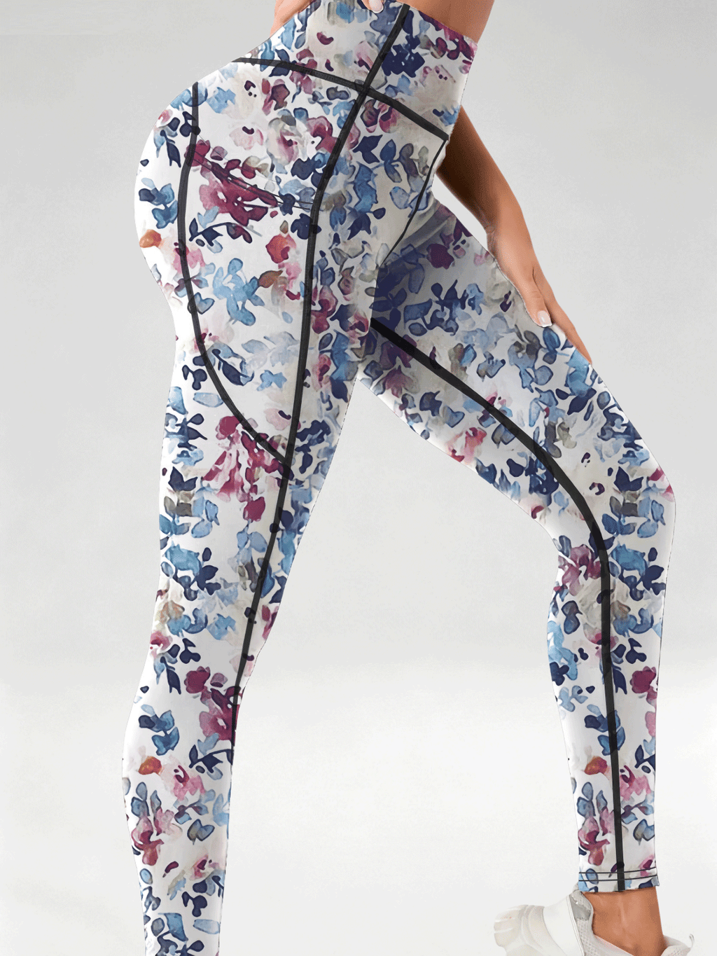 Flexvibe Women High Waist Printed Yoga Pants Tummy Control Lifting Slim Fit Gym Outdoor Workout Leggings