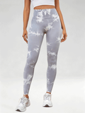 Flexvibe Women High Waist Seamless Tie‑Dye Yoga Leggings Hip Lifting Tummy Control Gym Workout Pants