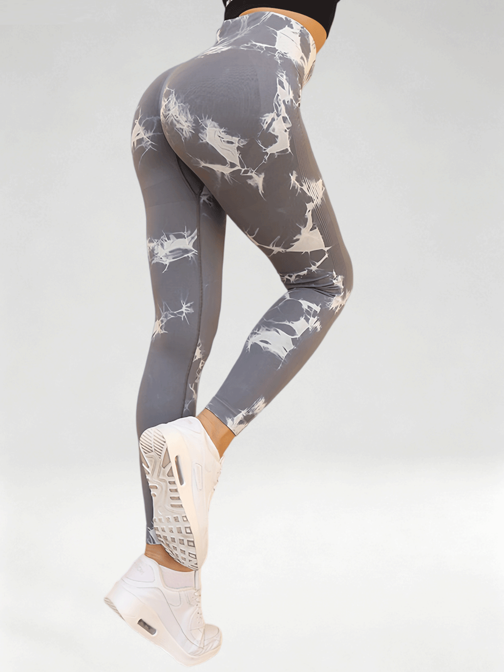 Flexvibe Women High Waist Seamless Tie‑Dye Yoga Leggings Hip Lifting Tummy Control Gym Workout Pants