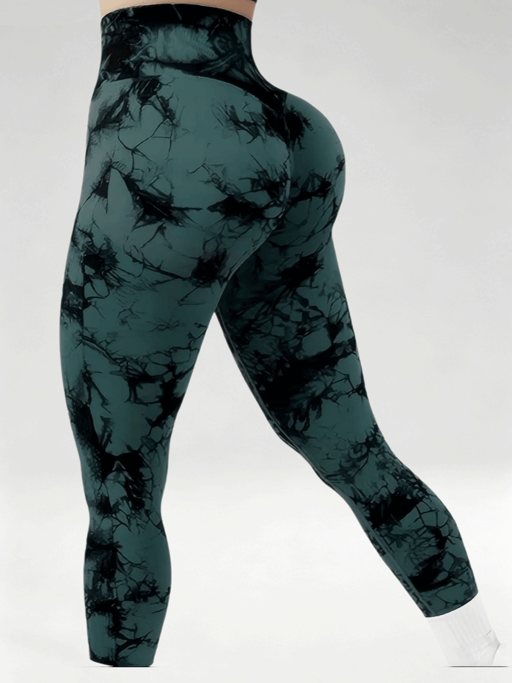 Flexvibe Women High Waist Seamless Tie‑Dye Yoga Leggings Hip Lifting Tummy Control Gym Workout Pants