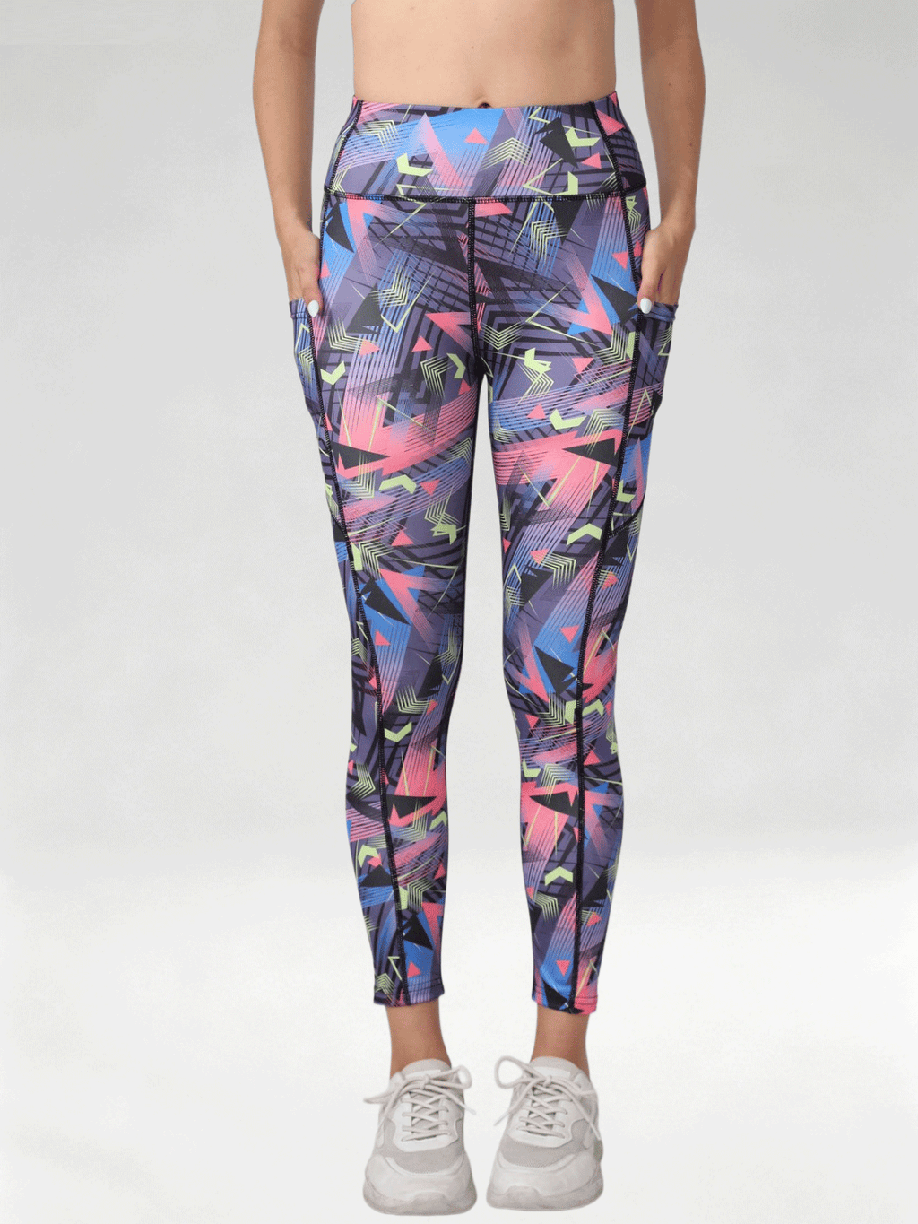 Flexvibe Women High Waist Printed Yoga Pants Tummy Control Lifting Slim Fit Gym Outdoor Workout Leggings