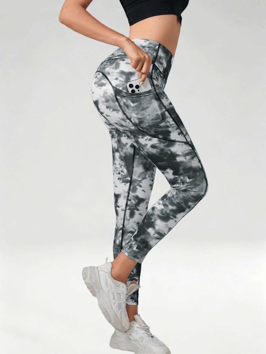 Flexvibe Women High Waist Printed Yoga Pants Tummy Control Lifting Slim Fit Gym Outdoor Workout Leggings