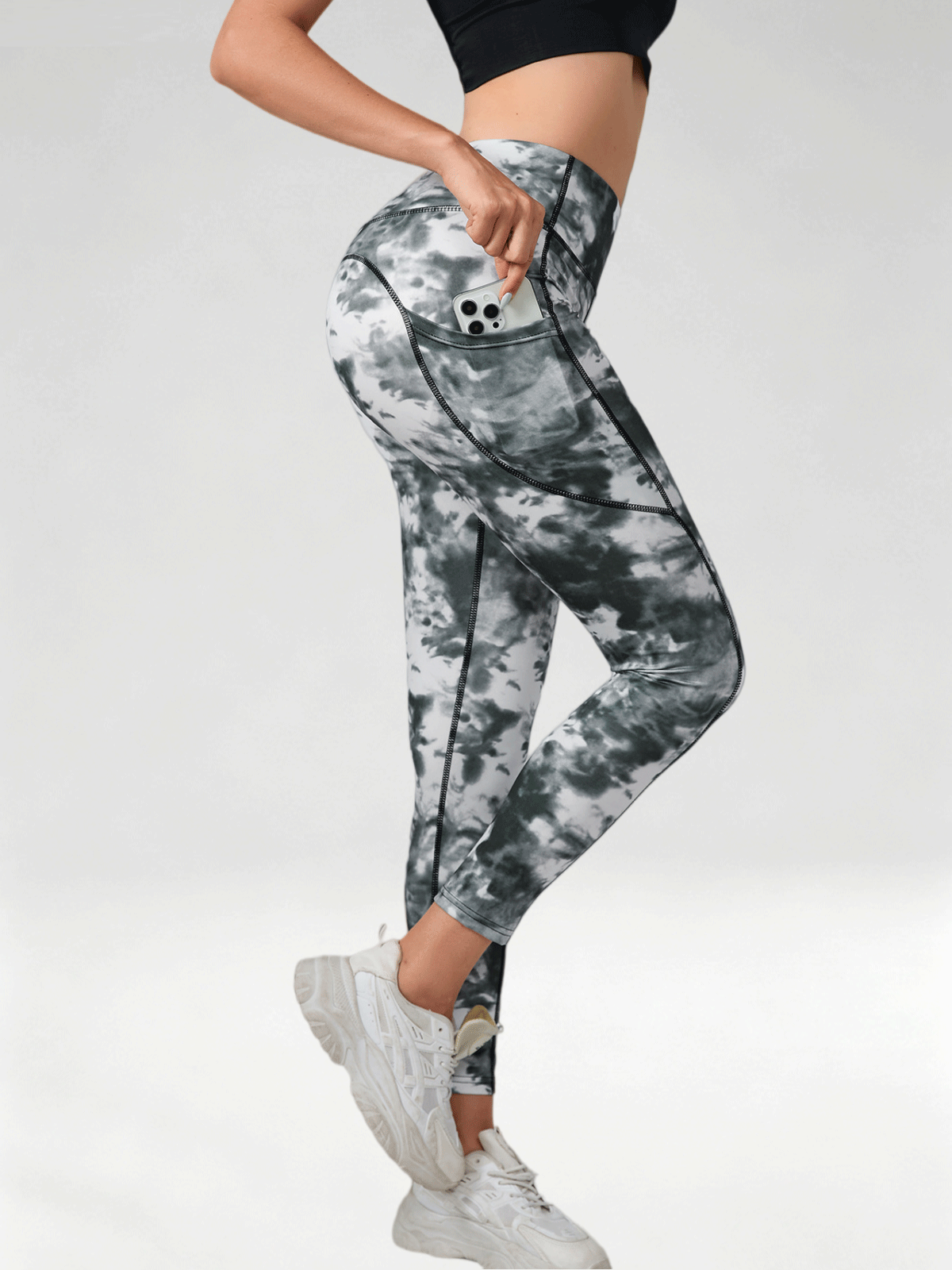Flexvibe Women High Waist Printed Yoga Pants Tummy Control Lifting Slim Fit Gym Outdoor Workout Leggings