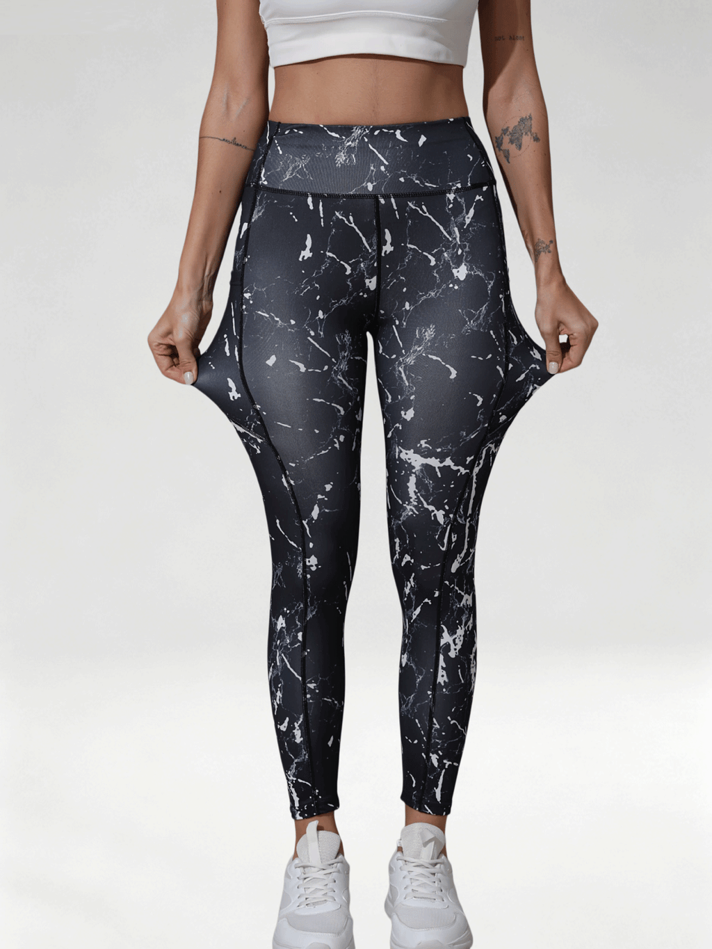 Flexvibe Women High Waist Printed Yoga Pants Tummy Control Lifting Slim Fit Gym Outdoor Workout Leggings