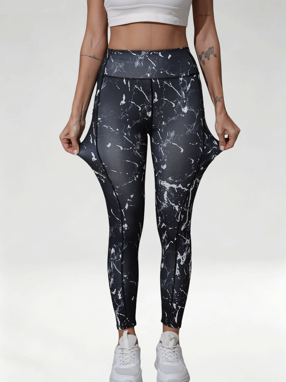 Flexvibe Women High Waist Printed Yoga Pants Tummy Control Lifting Slim Fit Gym Outdoor Workout Leggings