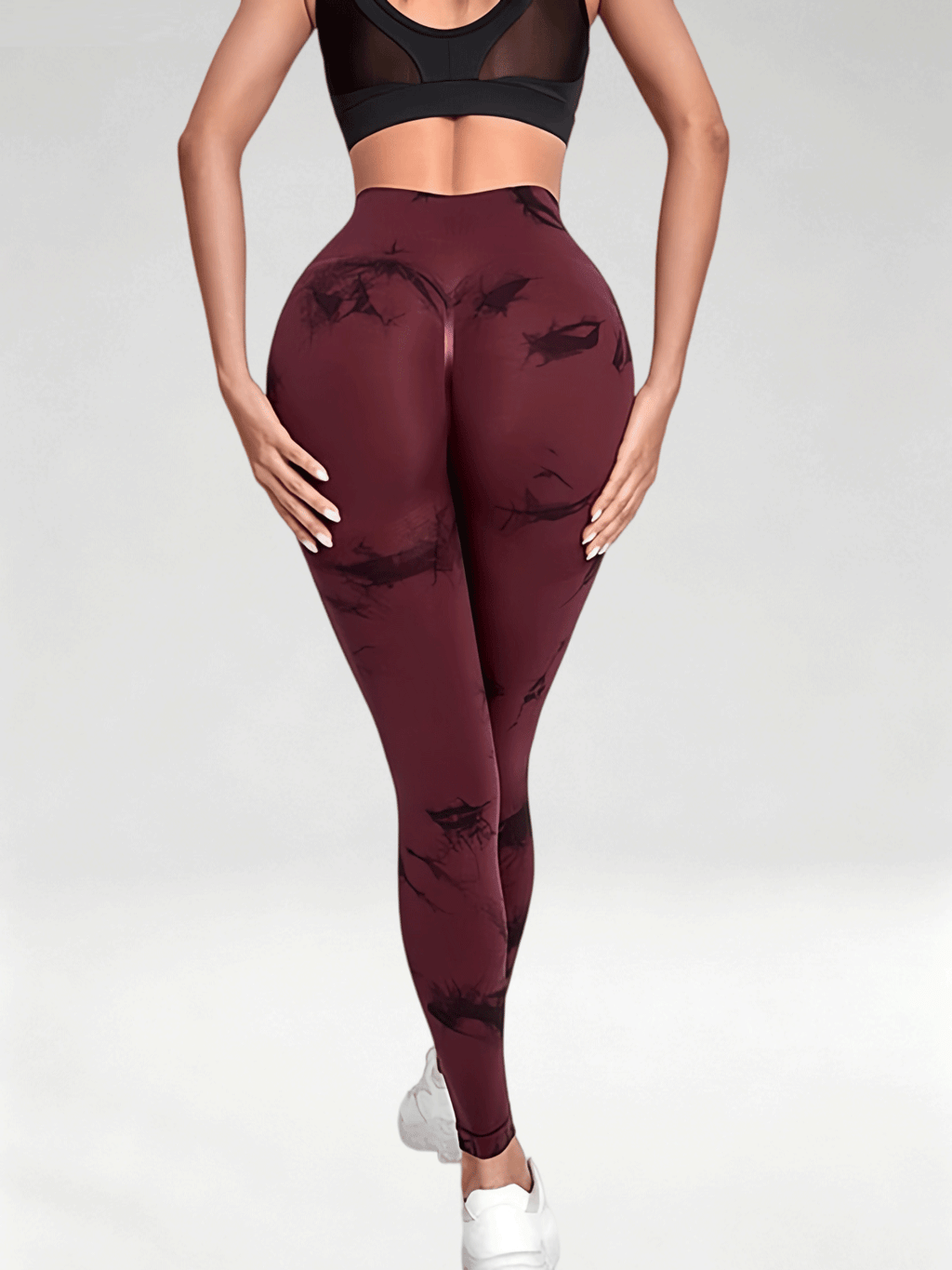 Flexvibe Women High Waist Seamless Tie‑Dye Yoga Leggings Hip Lifting Tummy Control Gym Workout Pants