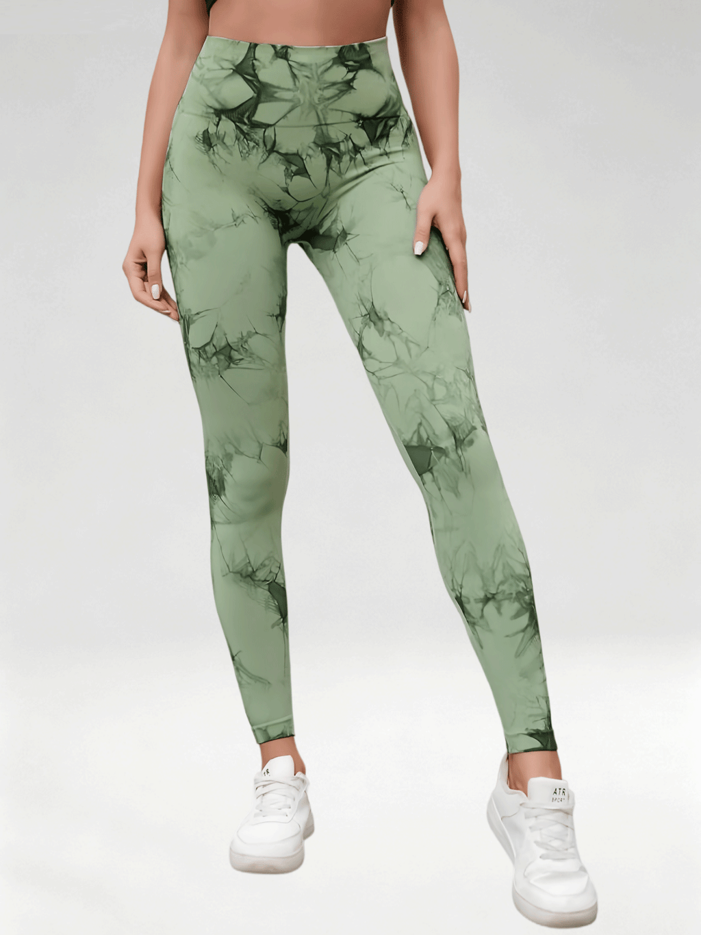 Flexvibe Women High Waist Seamless Tie‑Dye Yoga Leggings Hip Lifting Tummy Control Gym Workout Pants