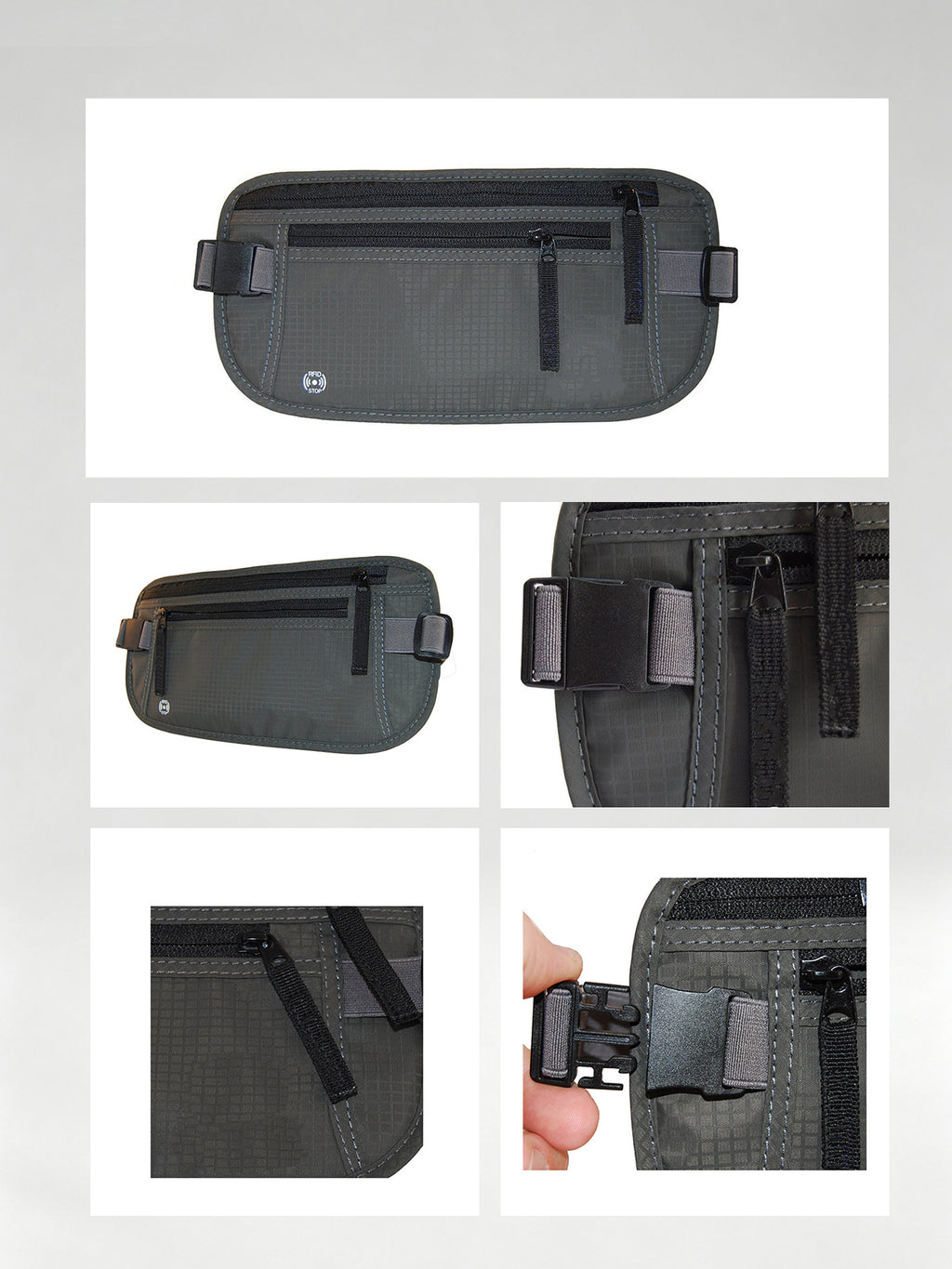Flexvibe Anti-Scan Travel Passport Pouch, Hidden Waterproof Waist Bag for Phone & Documents
