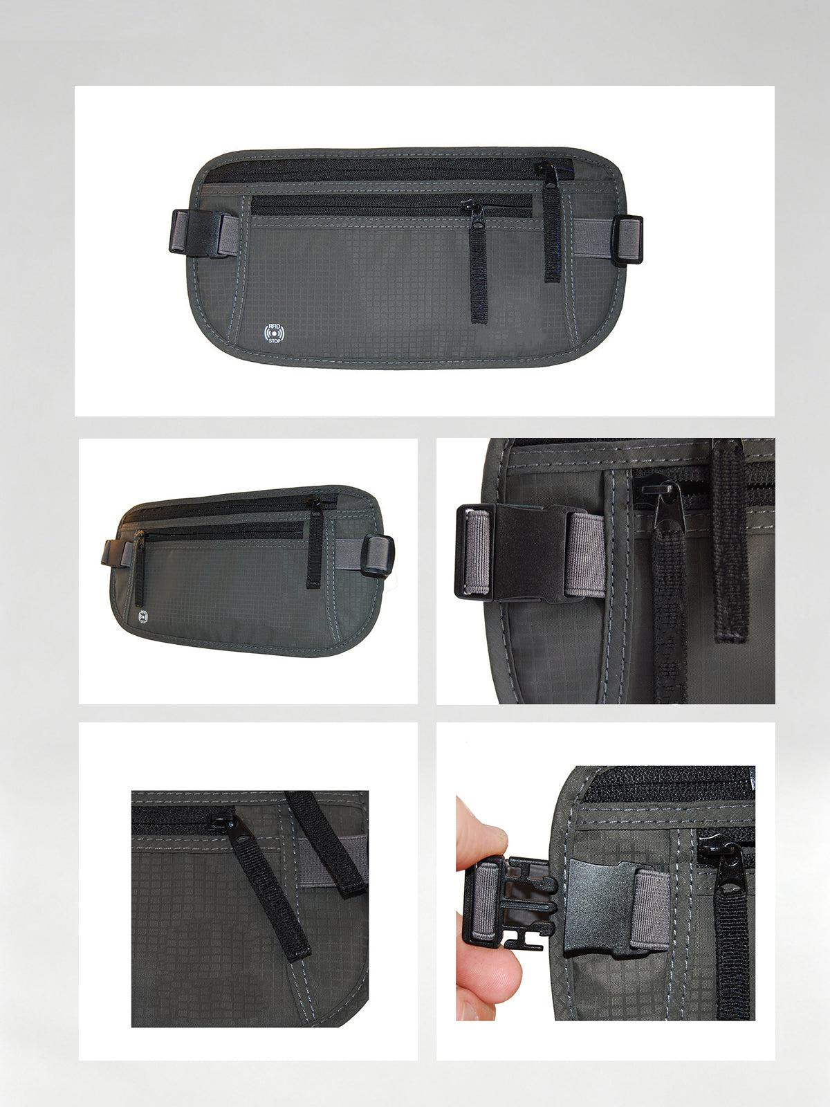 Flexvibe Anti-Scan Travel Passport Pouch, Hidden Waterproof Waist Bag for Phone & Documents