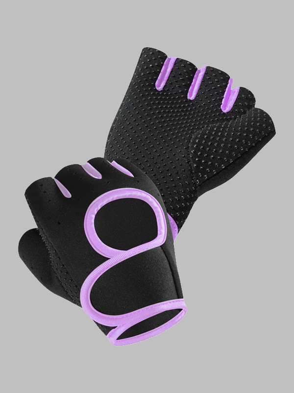 Flexvibe Half Finger Workout Gloves, Breathable Anti-Slip Wrist Support Blister Prevention Gym Gloves for Dumbbell Training, Cycling & Rock Climbing