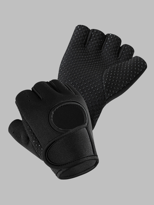 Flexvibe Half Finger Workout Gloves, Breathable Anti-Slip Wrist Support Blister Prevention Gym Gloves for Dumbbell Training, Cycling & Rock Climbing