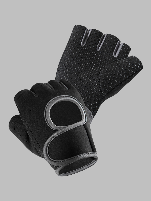 Flexvibe Half Finger Workout Gloves, Breathable Anti-Slip Wrist Support Blister Prevention Gym Gloves for Dumbbell Training, Cycling & Rock Climbing