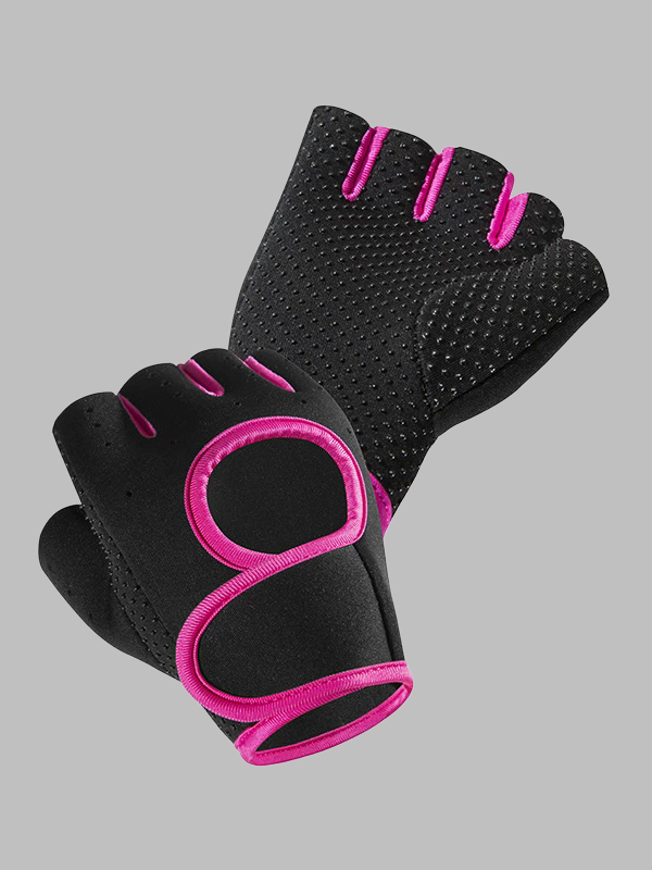 Flexvibe Half Finger Workout Gloves, Breathable Anti-Slip Wrist Support Blister Prevention Gym Gloves for Dumbbell Training, Cycling & Rock Climbing