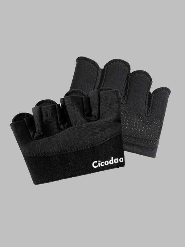 Flexvibe Half-Finger Gym Gloves, Silicone Anti-Slip Anti-Callus Hand Protectors for Dumbbell, Pull-Up Bar & Workout Equipment Training