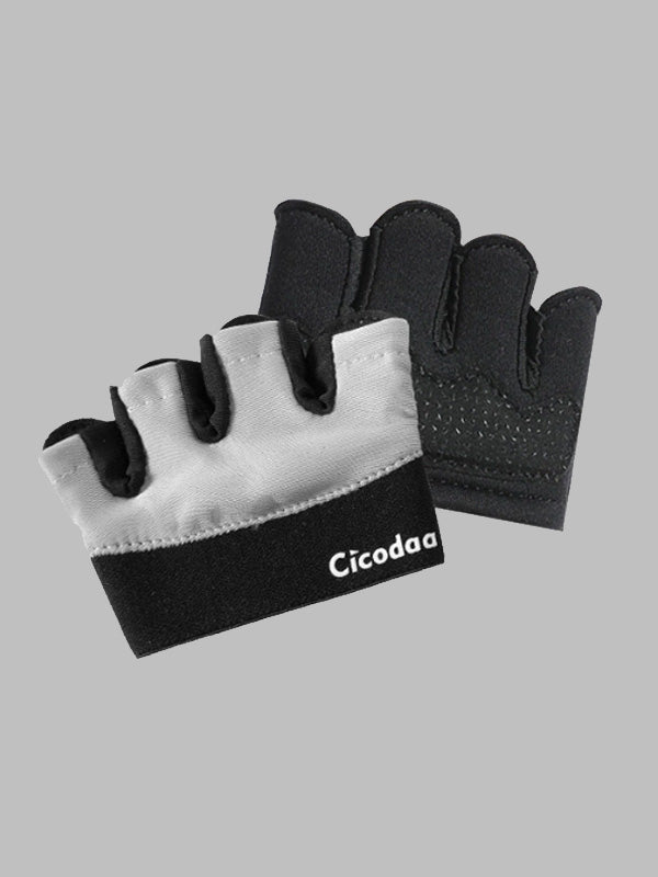Flexvibe Half-Finger Gym Gloves, Silicone Anti-Slip Anti-Callus Hand Protectors for Dumbbell, Pull-Up Bar & Workout Equipment Training