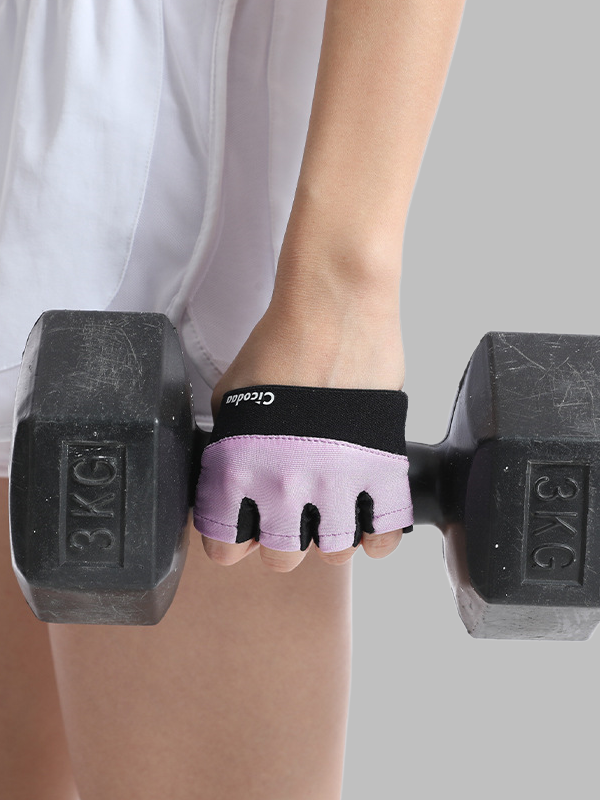 Flexvibe Half-Finger Gym Gloves, Silicone Anti-Slip Anti-Callus Hand Protectors for Dumbbell, Pull-Up Bar & Workout Equipment Training