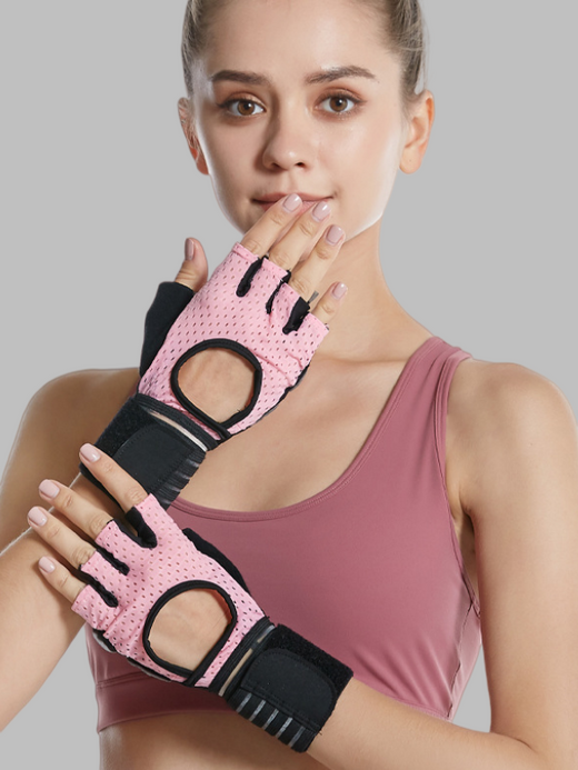 Flexvibe Lightweight Workout Gloves | Mesh Back, Silicone Sponge Palm, Wrist Strap, S–L, 2 Colors