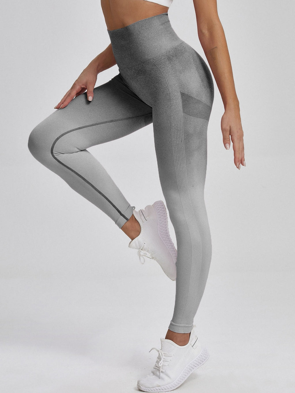 Flexvibe Seamless Knit High Stretch Yoga Leggings, High Waist Butt Lifting Workout Pants for Women