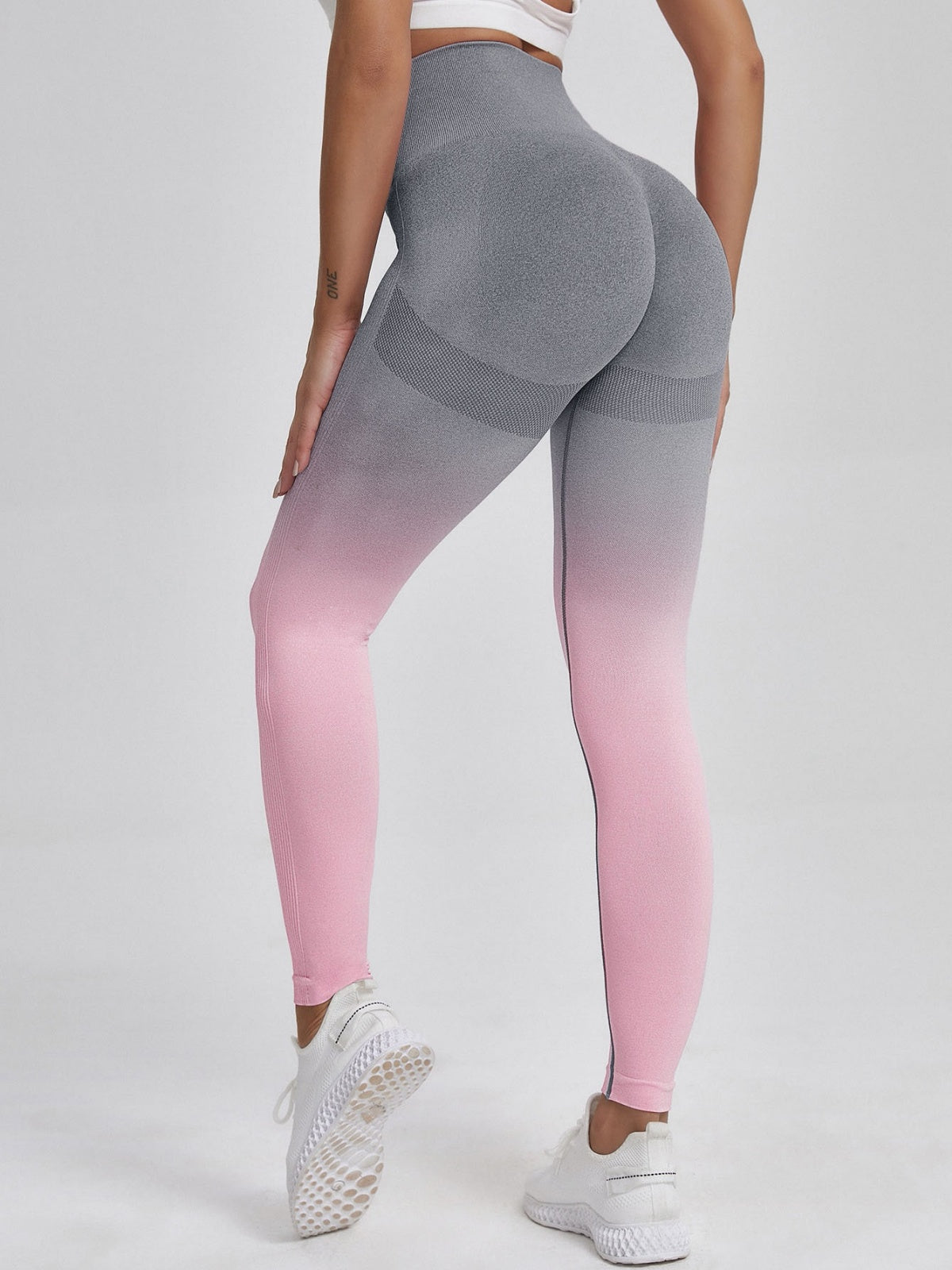 Flexvibe Seamless Knit High Stretch Yoga Leggings, High Waist Butt Lifting Workout Pants for Women