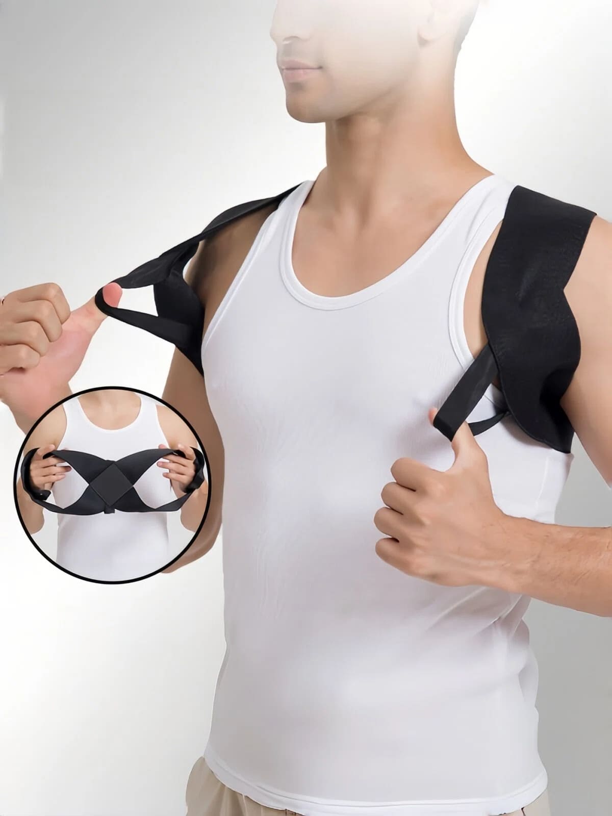 Flexvibe Invisible Breathable Thin Posture Corrector Under Clothes for Office Men Women Shoulder Straightening