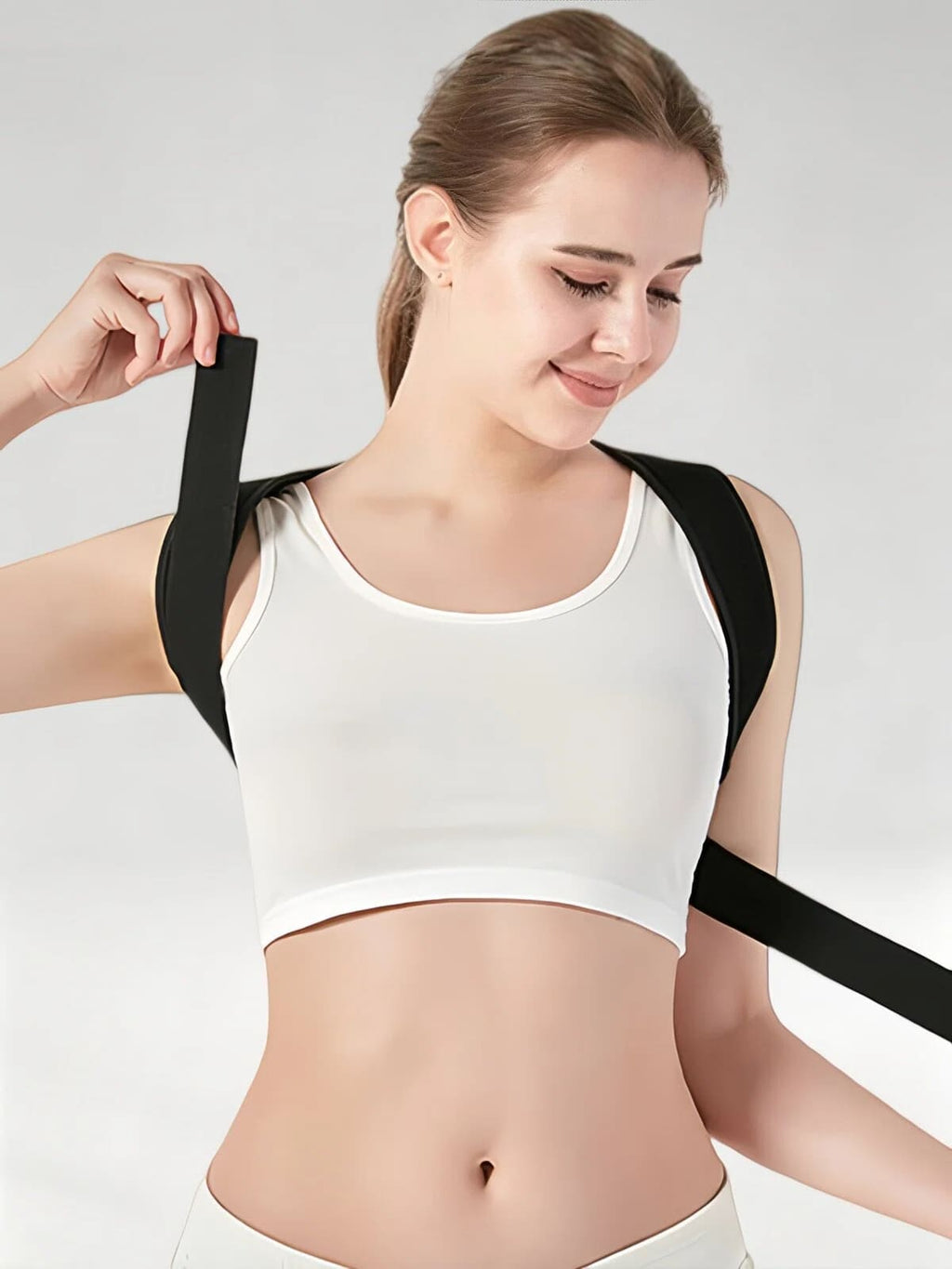 Flexvibe Invisible Thin Breathable Under‑Clothes Posture Corrector for Office Men Women Shoulder Straightening