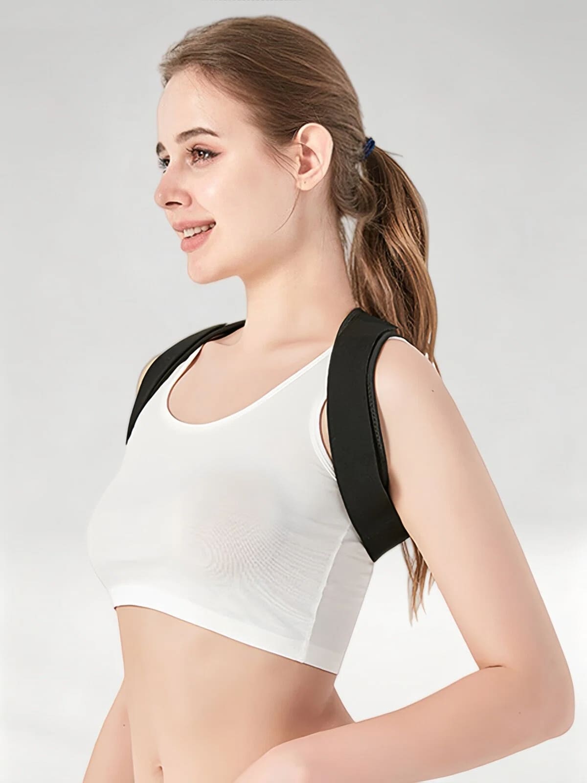 Flexvibe Invisible Thin Breathable Under‑Clothes Posture Corrector for Office Men Women Shoulder Straightening