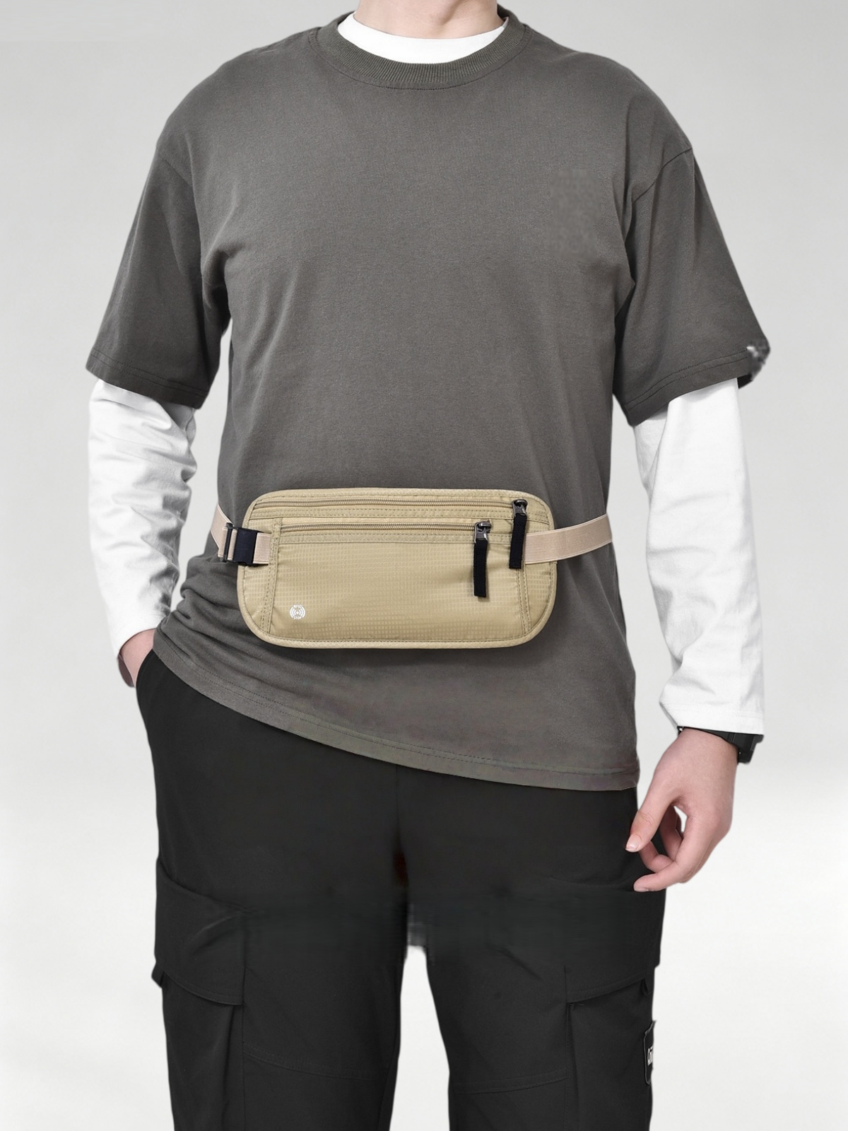 Flexvibe Anti-Scan Travel Passport Pouch, Hidden Waterproof Waist Bag for Phone & Documents