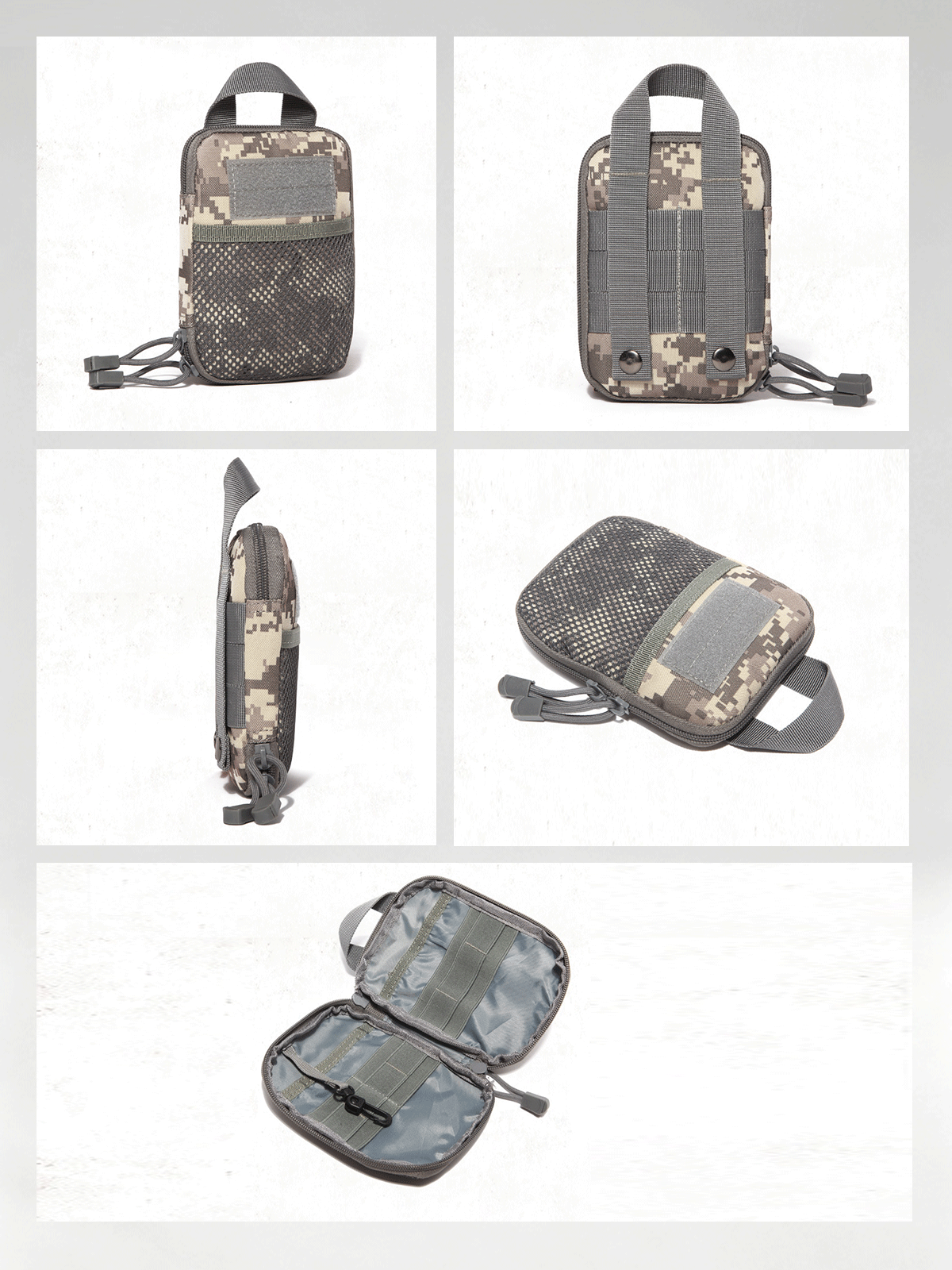 Flexvibe Mini Lightweight Tactical Pouch, Multi-purpose Camo Medical Tool Attachment Bag