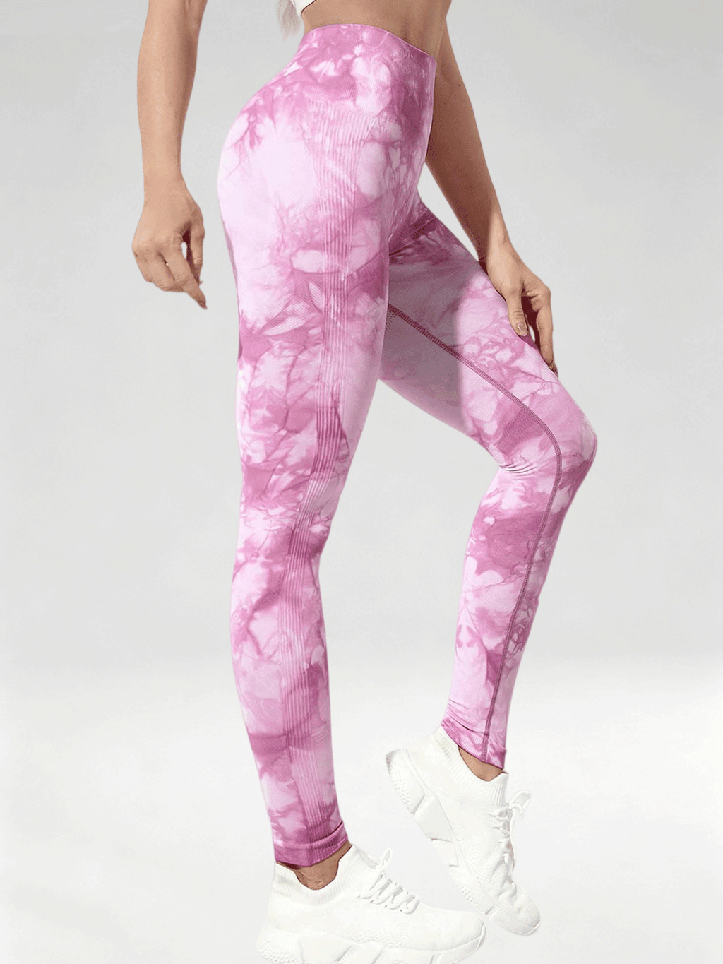 Flexvibe Tie Dye High Waist Leggings, Butt Lifting Quick Dry 9/8 Workout Pants for Women