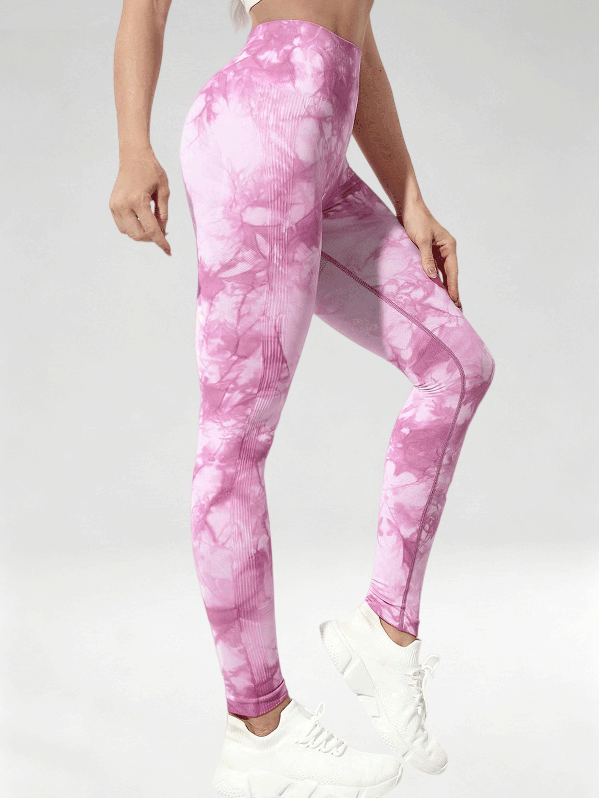 Flexvibe Tie Dye High Waist Leggings, Butt Lifting Quick Dry 9/8 Workout Pants for Women